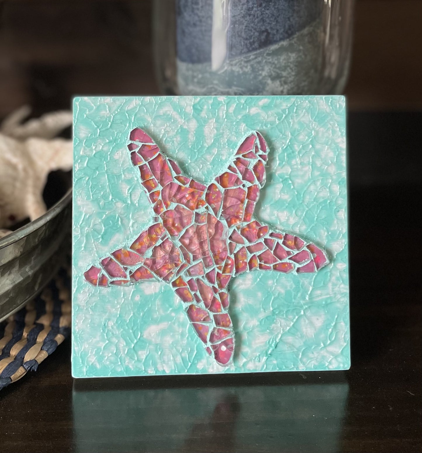 Glass art Sea Star wall decor