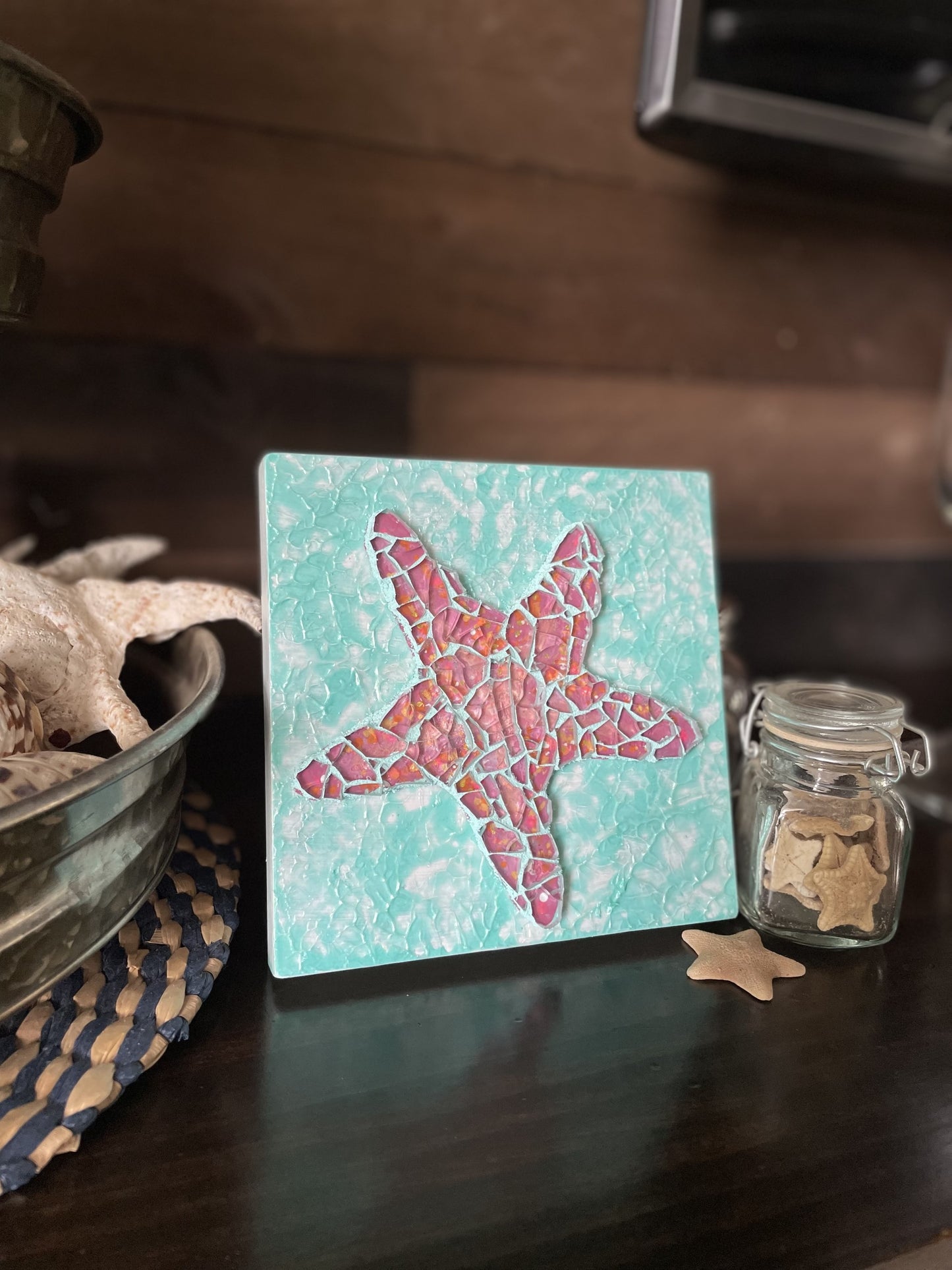 Glass art Sea Star wall decor
