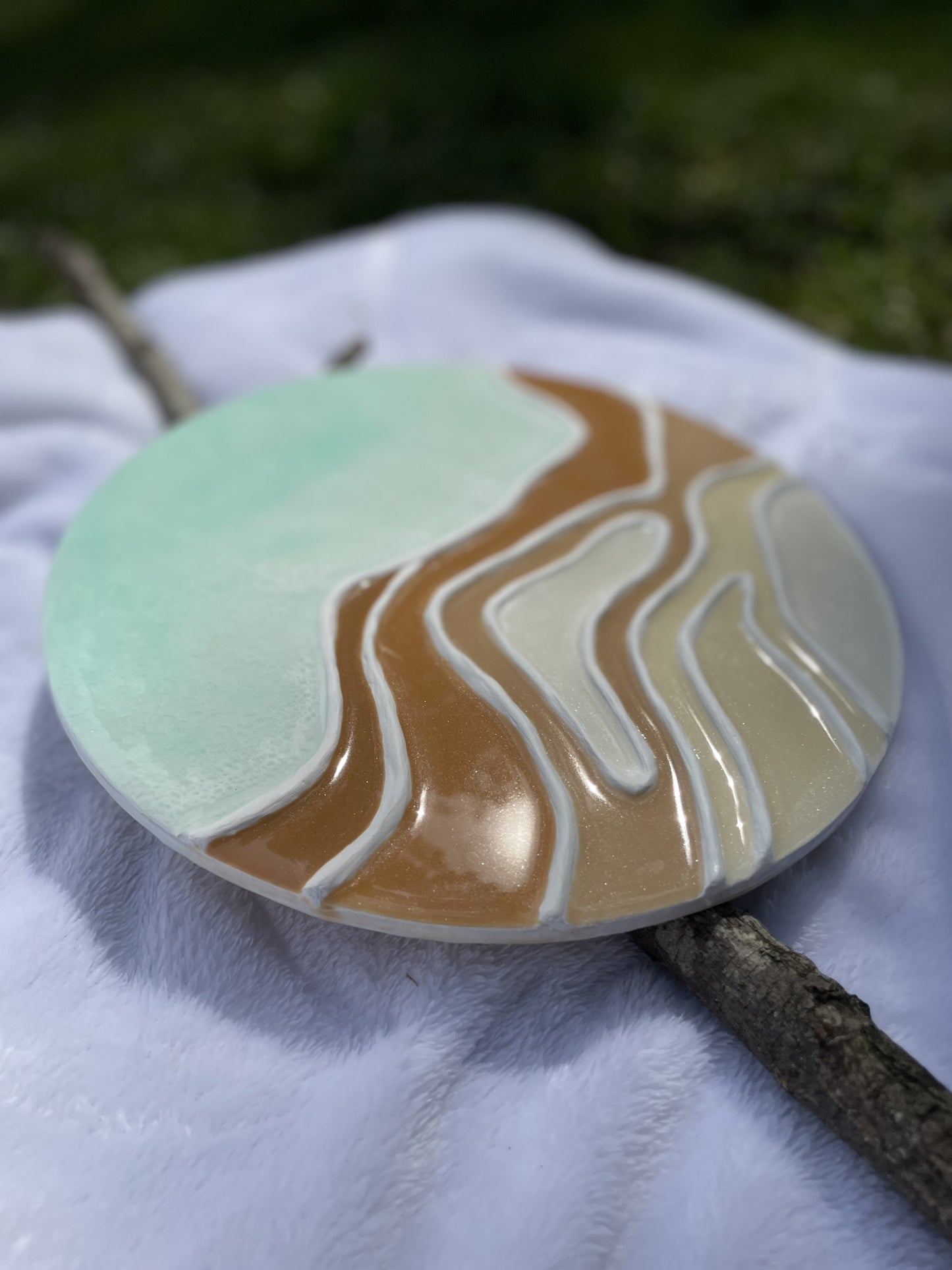 Sea foam water with sandy ripples, Topography/Contemporary wall art/abstract