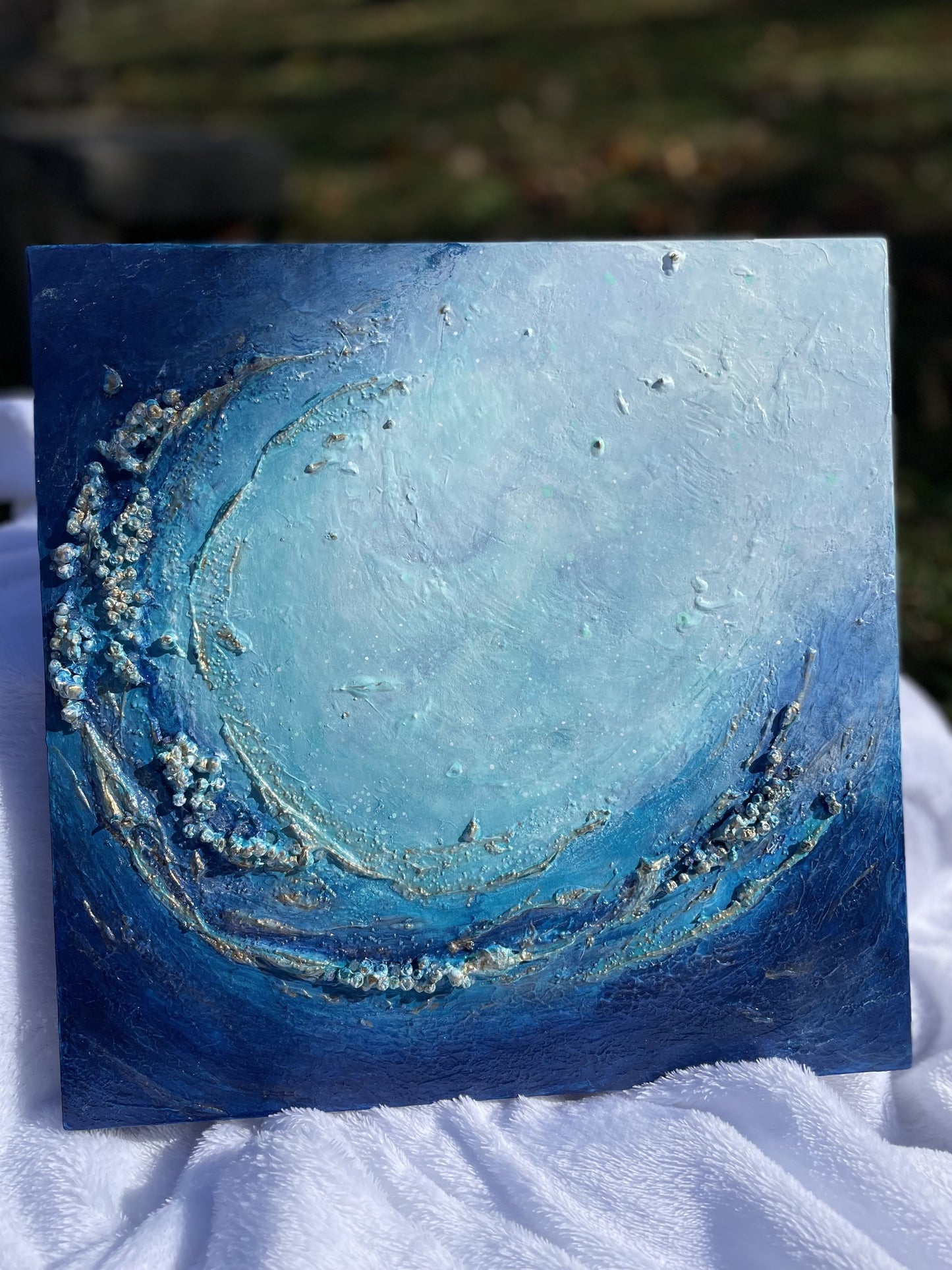 Ocean-inspired abstract home decor