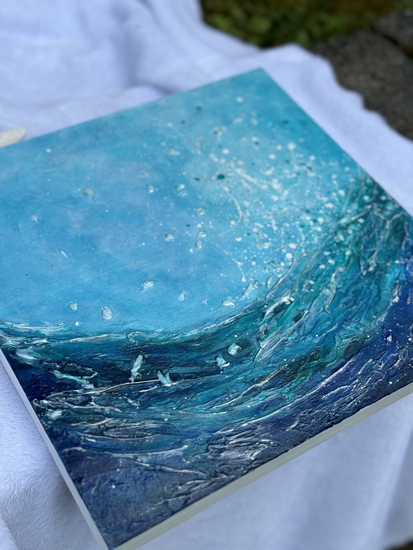 Textured Blue Ocean wall art