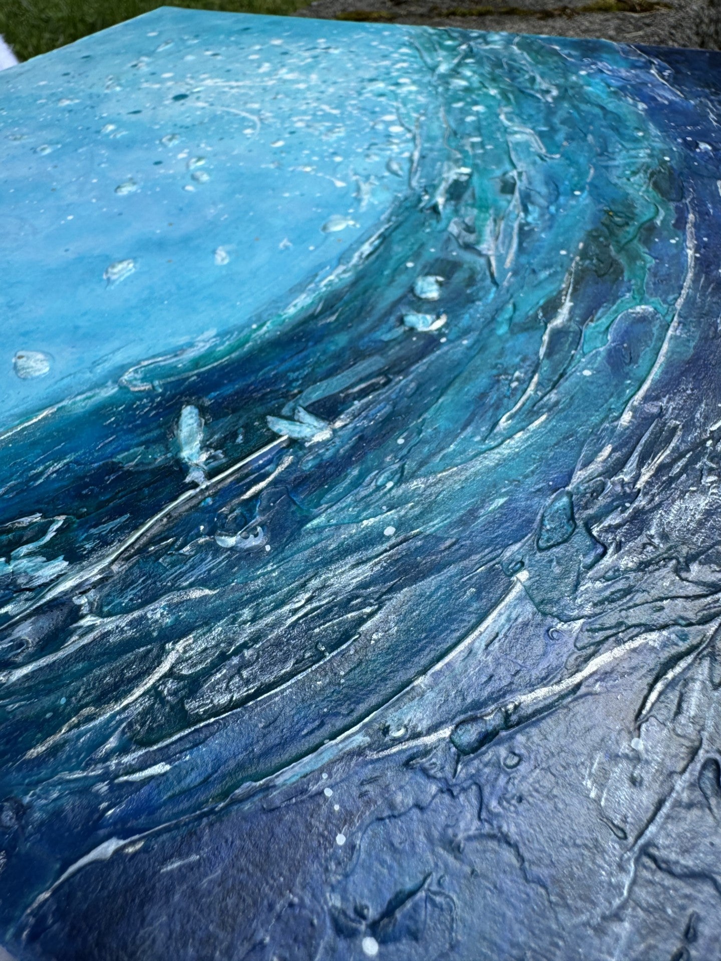 Textured Blue Ocean wall art