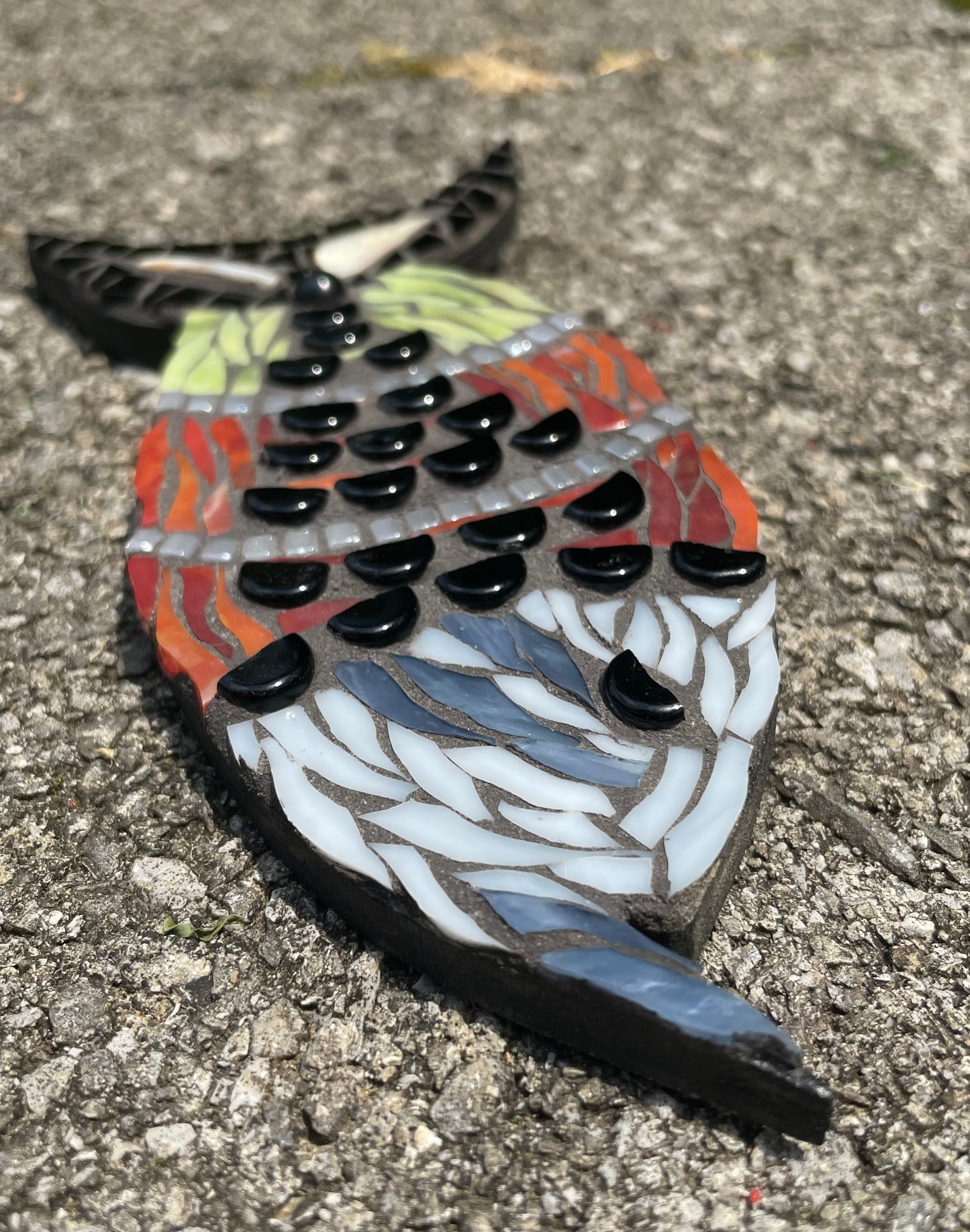 Pout Pout fish stained-glass mosaic