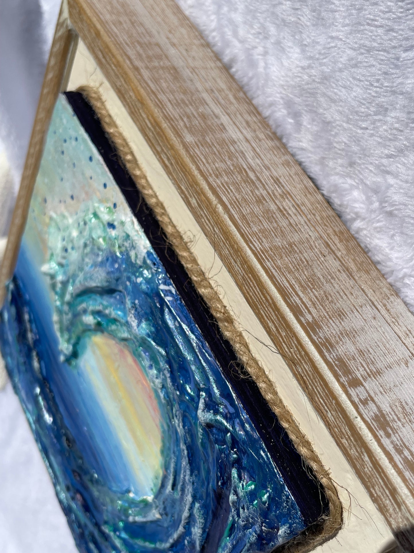 Multi-dimensional, 3D ocean wave wall hanging/texture art