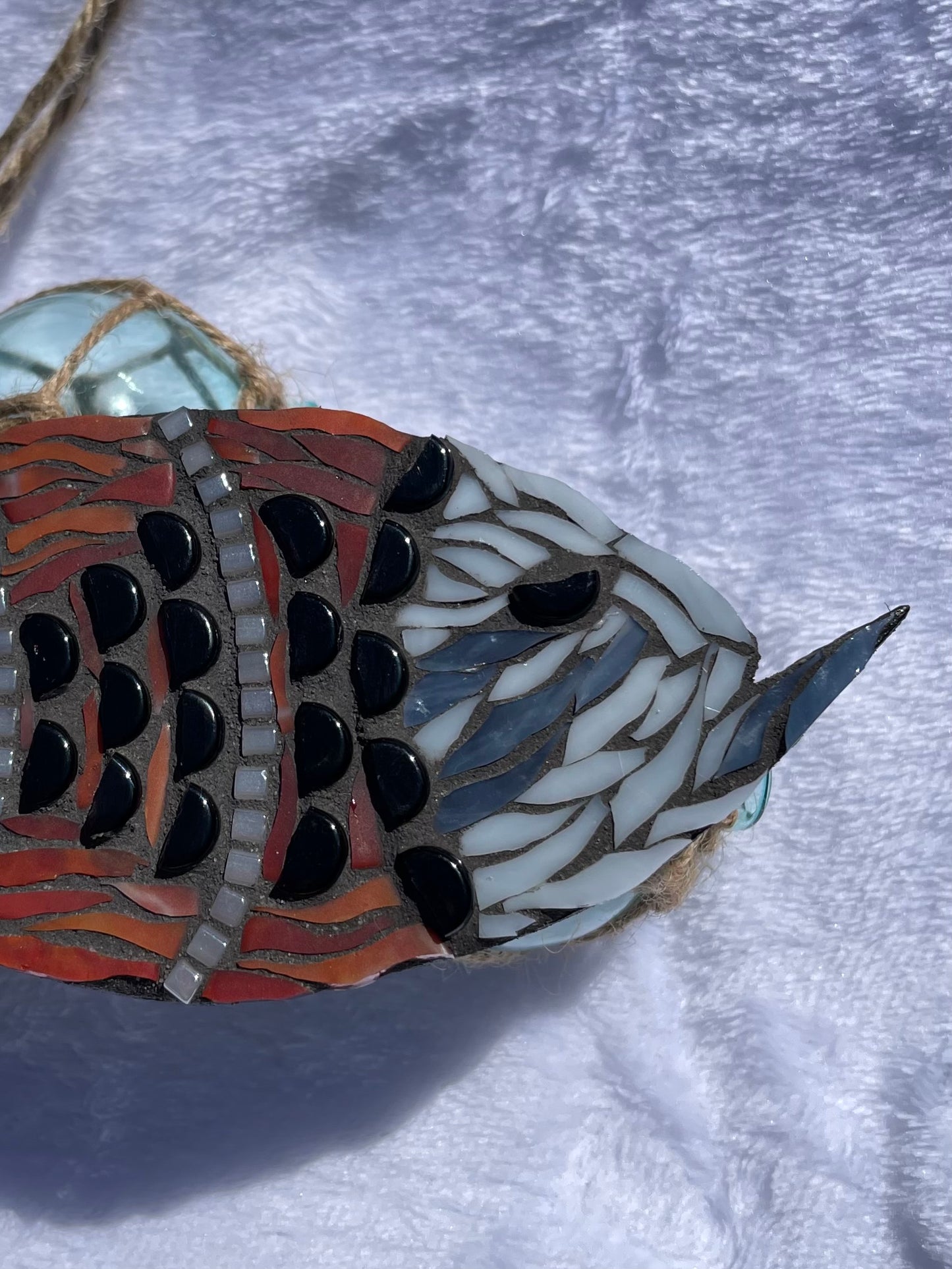 Pout Pout fish stained-glass mosaic