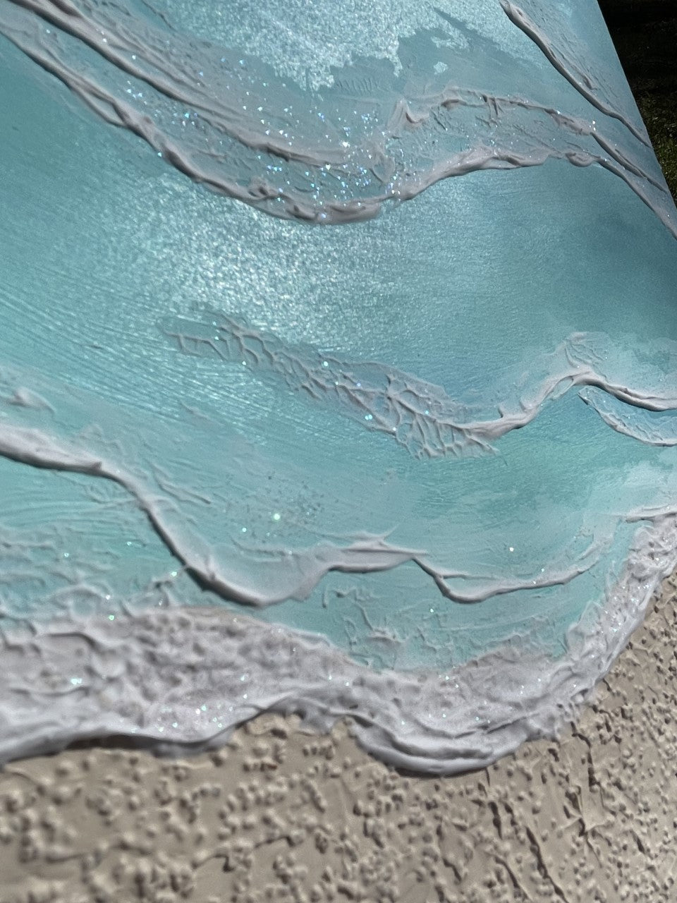 Texture art ocean and waves wall art