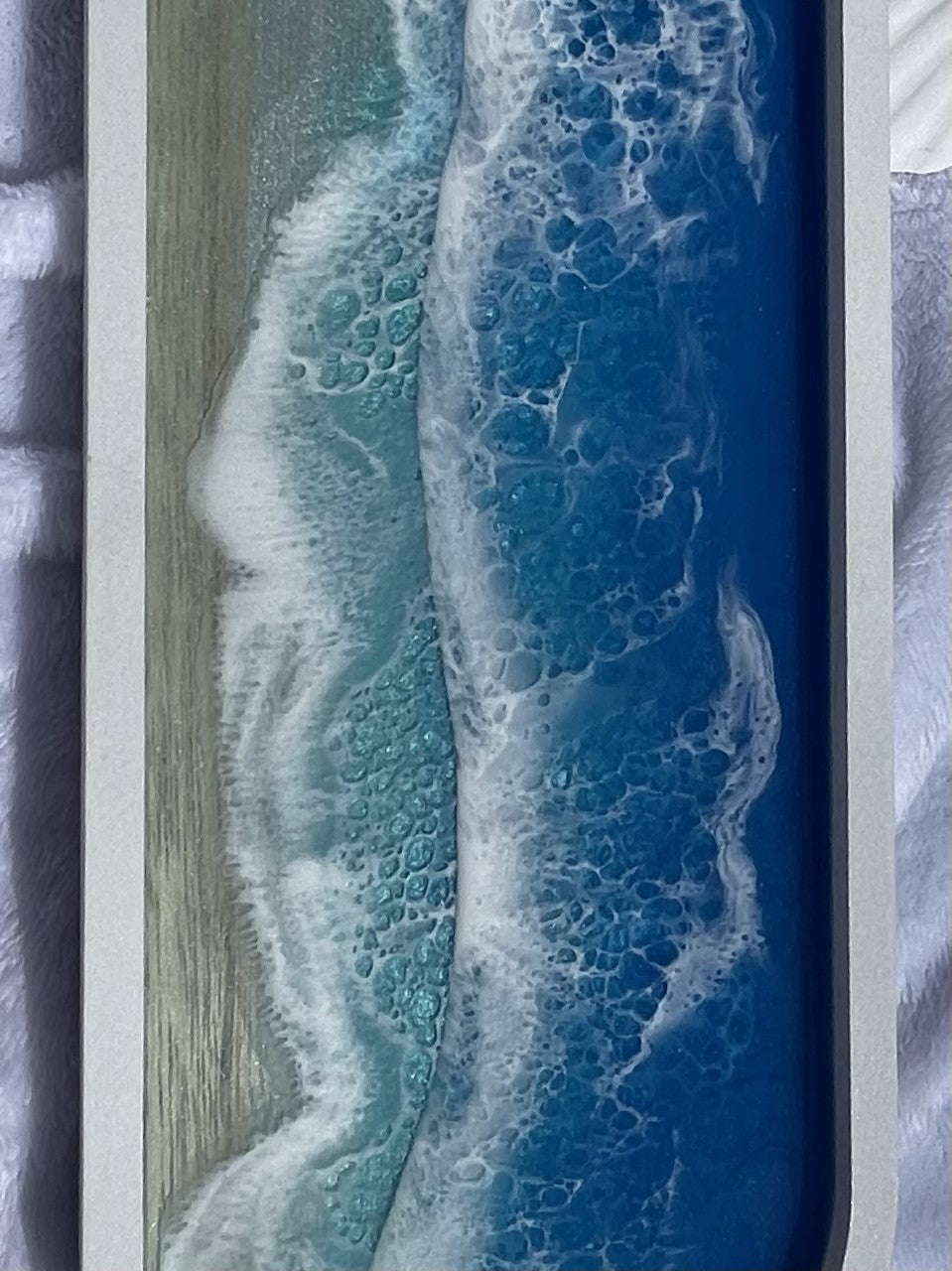 Resin ocean and beach vanity tray | Home decor