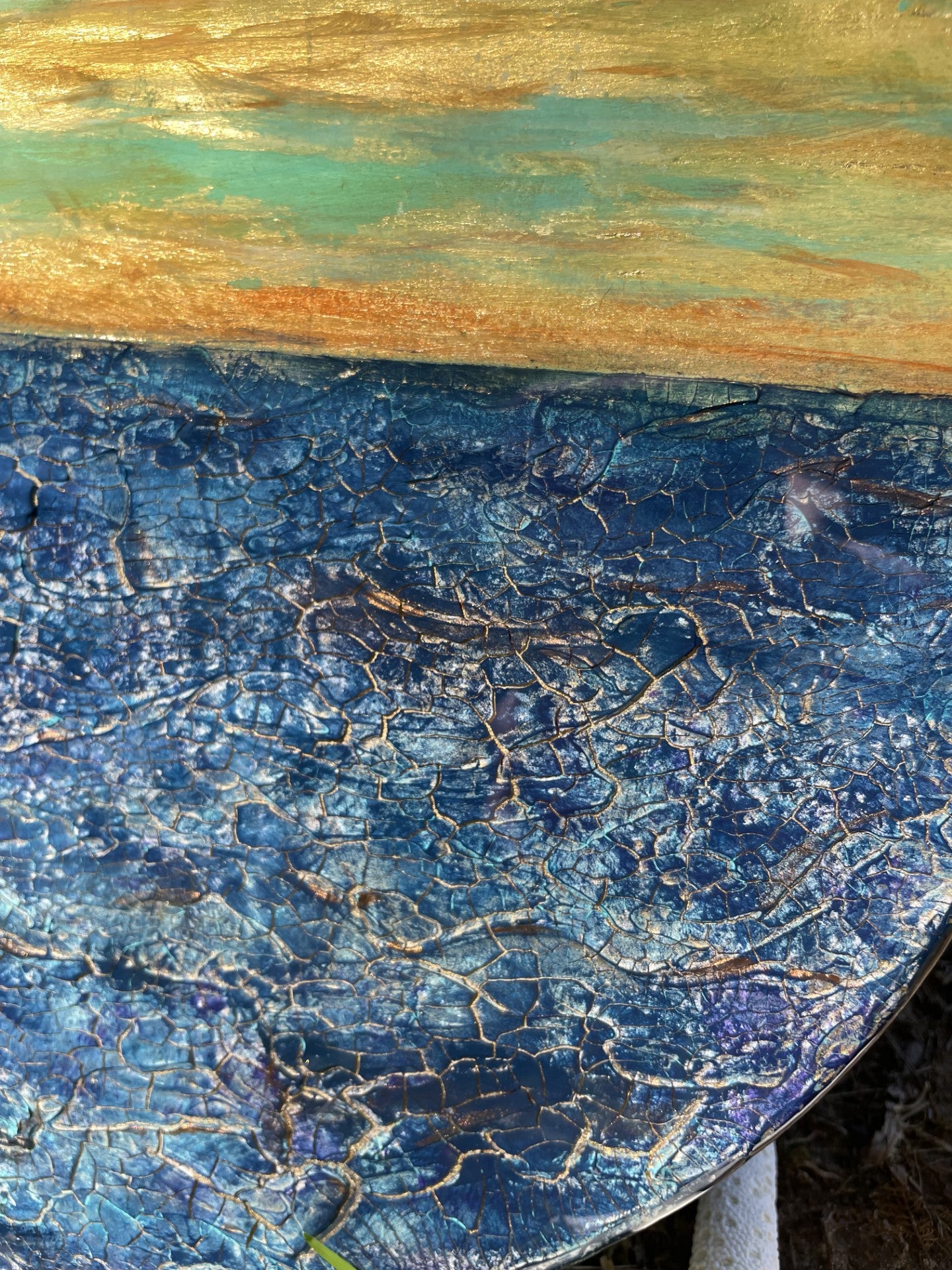 Texture in blue and resin Seascape wall art/ Contemporary/ Abstract