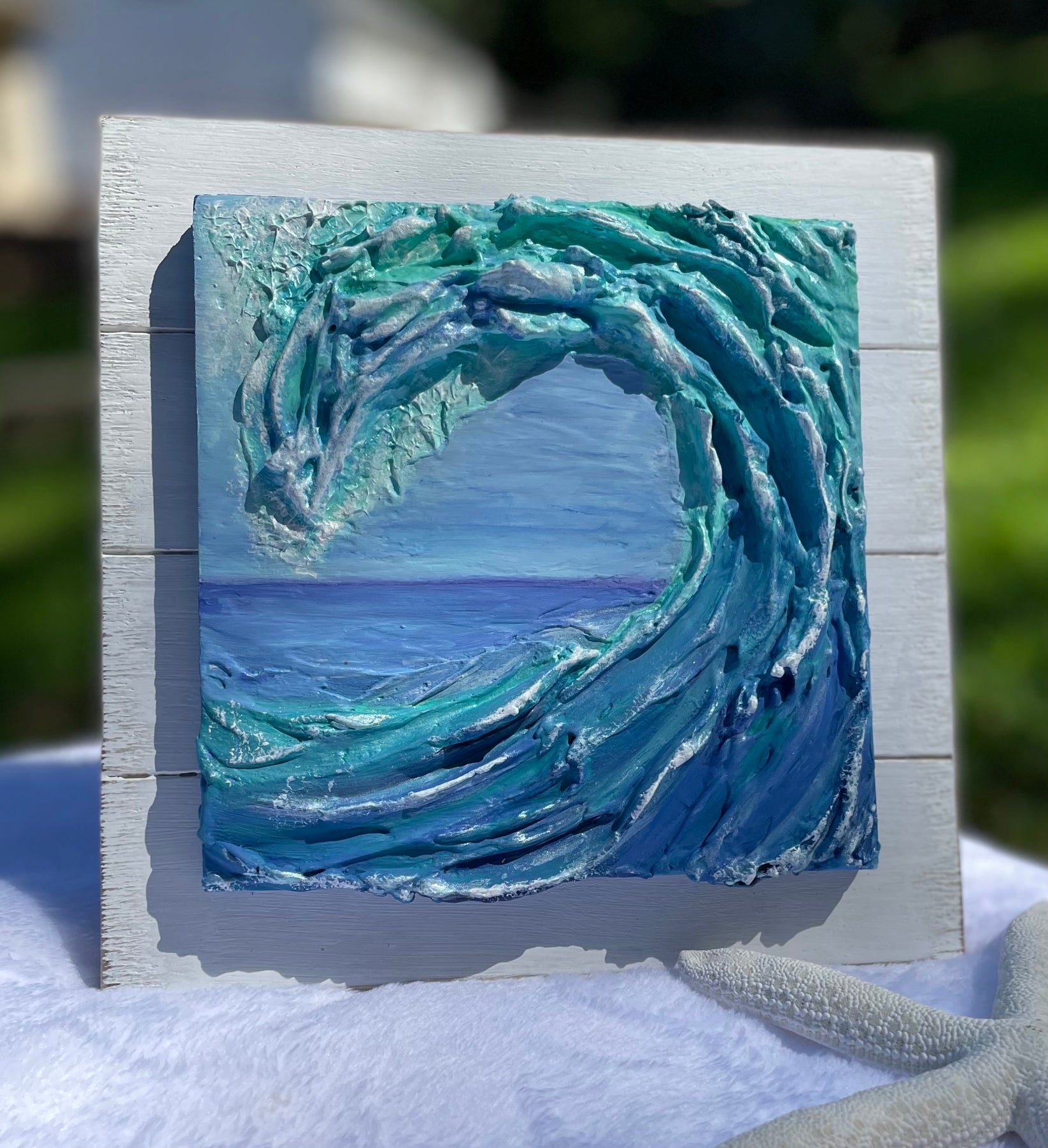 Caribbean blue texture art wave home decor – SeaRoxx