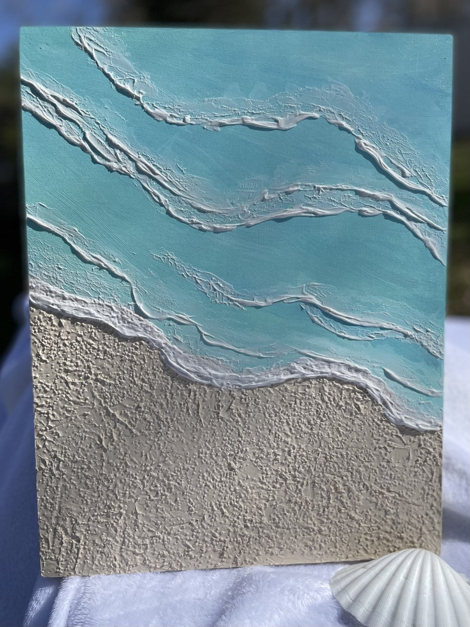 Texture art ocean and waves wall art